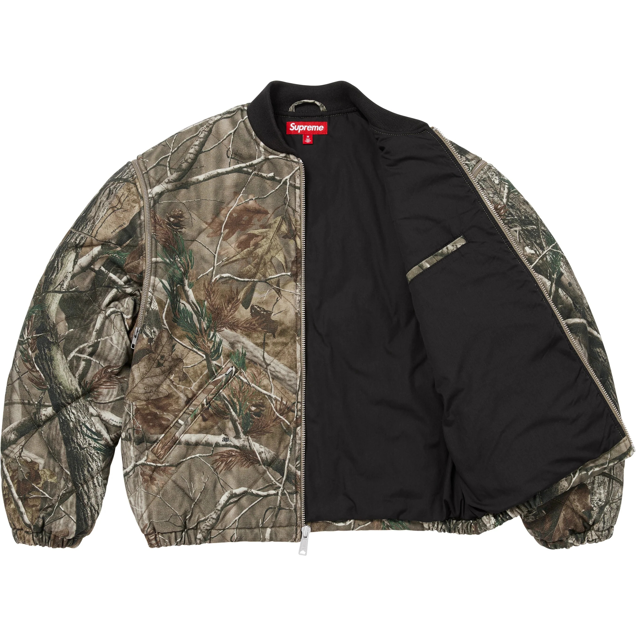 Zip-Off Sleeve Quilted Bomber Jacket view 8